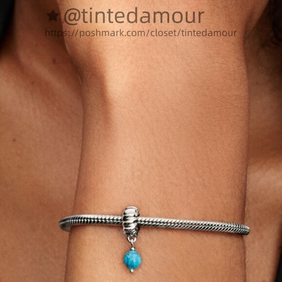 Pandora Turquoise-colored Dangle Charm - Picture 2 of 2